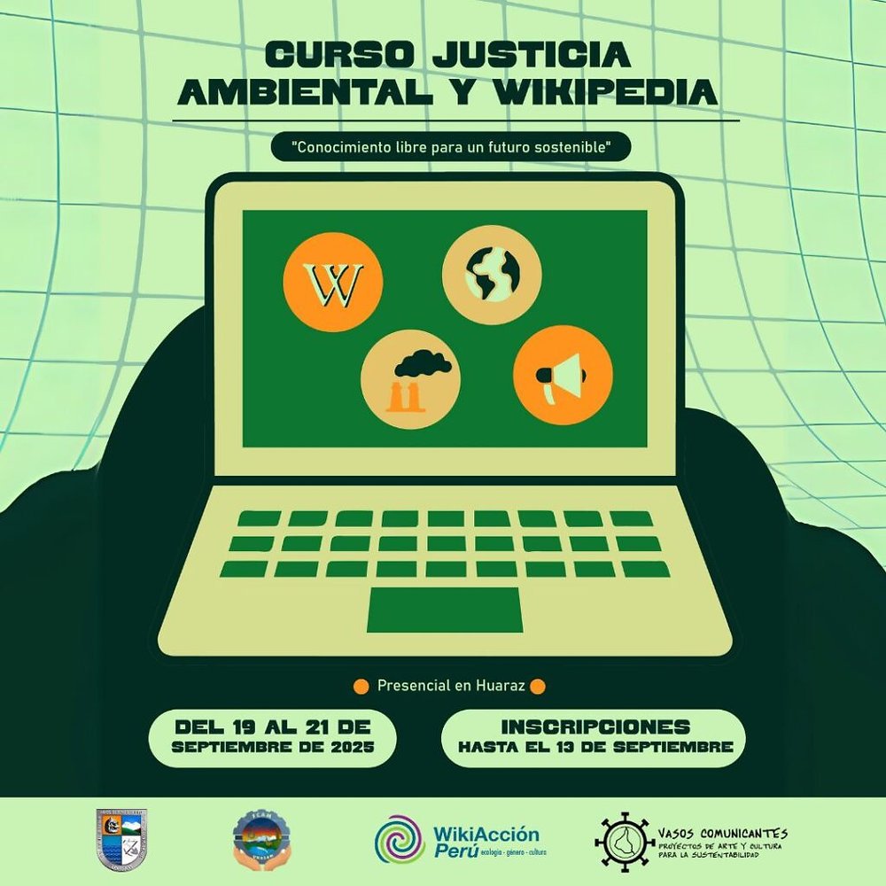 Inscrições abertas para curso "Justiça Ambiental e Wikipedia" em Huaraz, Peru