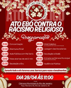 “Terreiro é Saúde! Racismo é Crime!”: Ato na Câmara do Rio denuncia exclusão das práticas afro-ancestrais do SUS