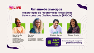 ​Live debate o papel do PPDDH e a urgência de ampliar a proteção a defensores de direitos humanos, animais e da natureza