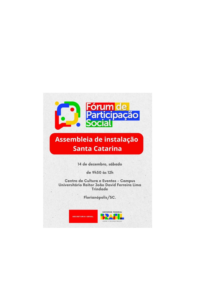 Fórum de Participação Social e Educação Popular promove diálogo para fortalecer movimentos sociais e articulação territorial em Santa Catarina
